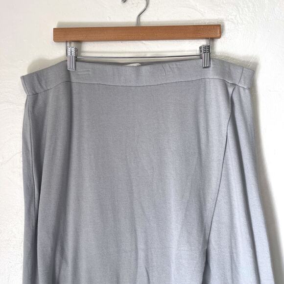 VINCE NWT Overlap Cotton Tencel Pull Over Midi Skirt in Fog Size XXL - Picture 6 of 11